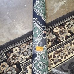 
Oak Hill Blue 6 ft. x 9 ft. Medallion Indoor/Outdoor Area Rug