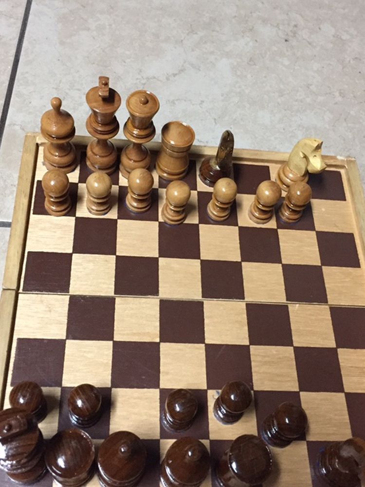 Folding Chess Set Wood