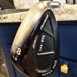 Cleveland 588 RTX CB Black Pearl 58° / 12 Lob Wedge Wedge Flex Steel Shaft RH