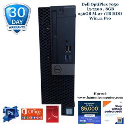Dell OptiPlex 7050, Intel Core i5-7500, 8GB, 256GB M.2+1TB HDD "H91706"