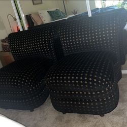 Art Deco Style Slipper Chairs