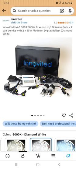 Hid xenón bi lights h4 low and hi 6000 k