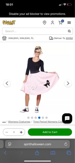 50’s Pink Poodle Skirt - size Small