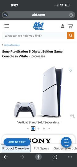 Sony PlayStation 5 Digital Edition Console White