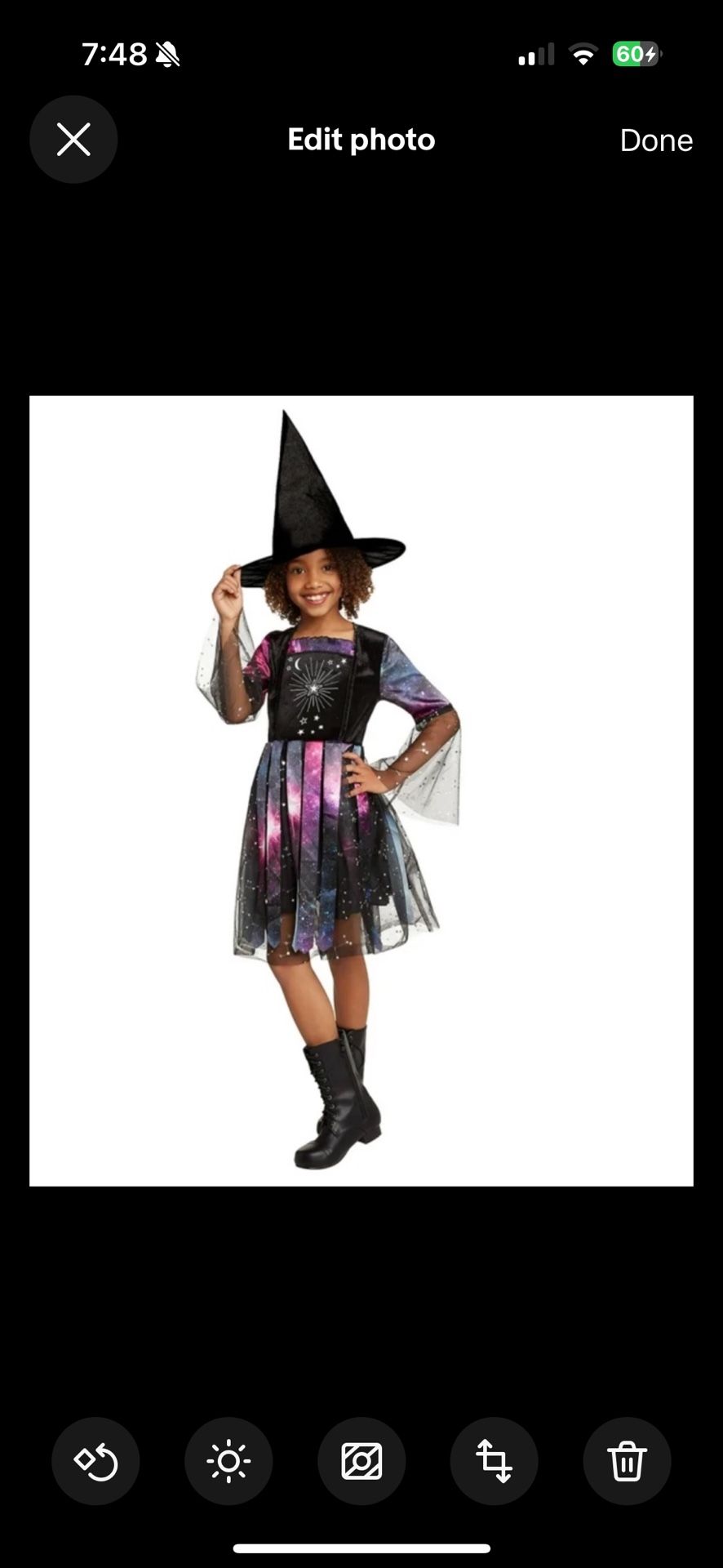 Luna Witch Girls Purple Tutu Halloween Dress & Hat Small (4-6) New Princess. 2 pc set witch dress & witch hat 
