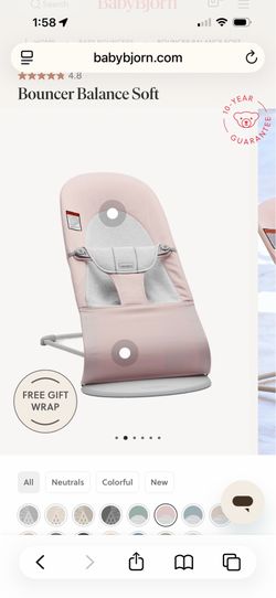 Baby Bjorn bouncer pink