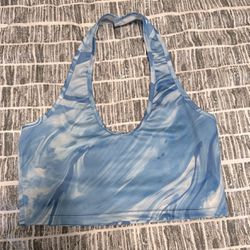 SHEIN BLUE HALTER TOP SIZE SMALL