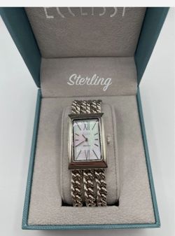 Ecclissi Sterling Silver Case Watch 33830 - Mother of Pearl Dial