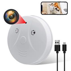 UYIKOO Smoke Detector Camera WiFi 1080P Hidden Camera Smoke Detector Spy Camera Wireless Cameras with Night Vision, Motion Detection, Real-Time View S