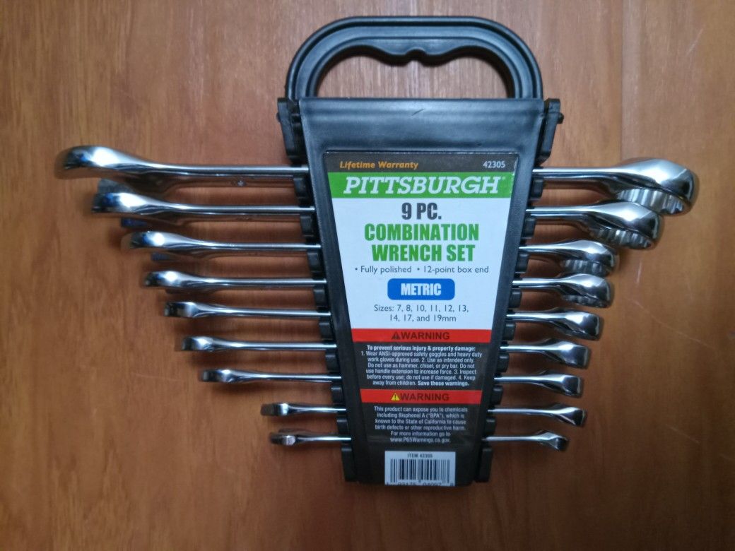Wrench Set. Metric 9pc. Pittsburgh