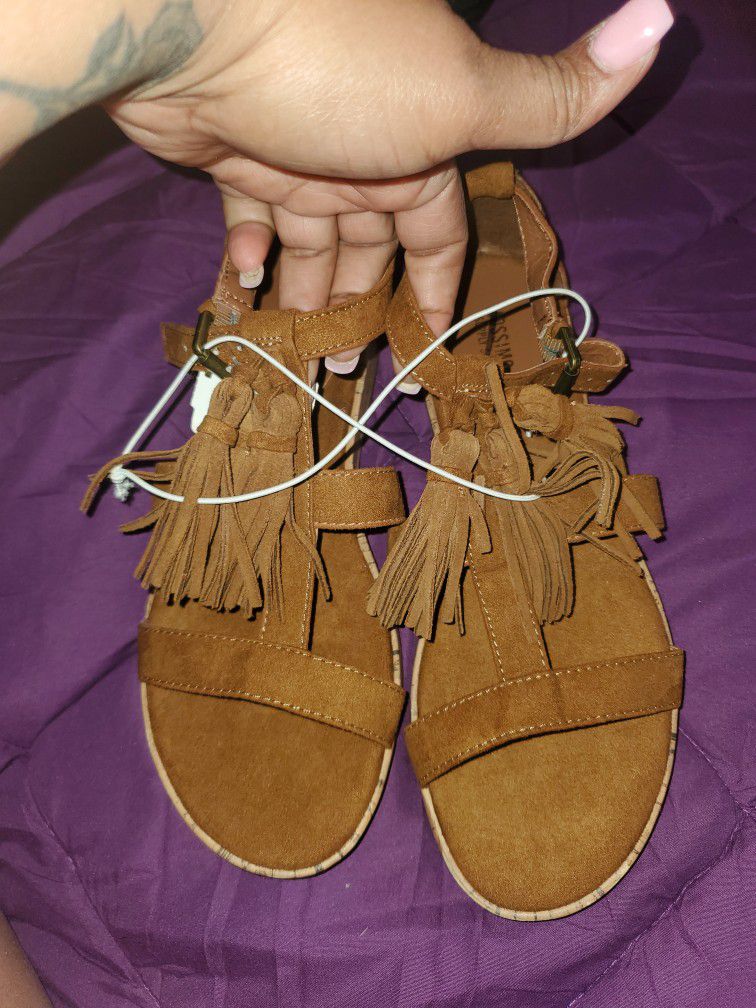 Ladies Suede Fringed Sandals (From Target)