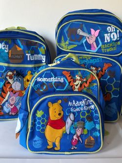 Winnie the Pooh blue backpacks