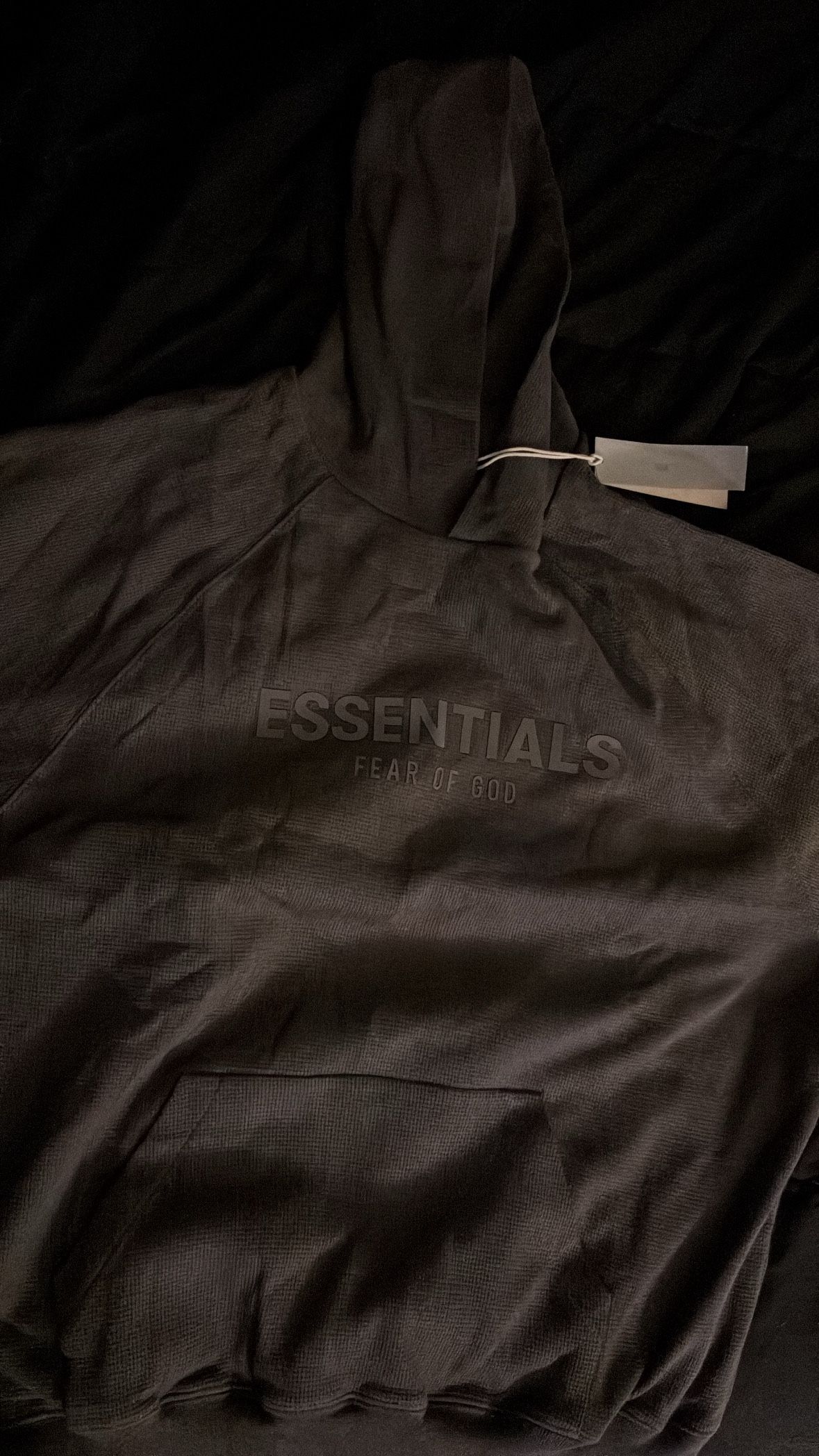 black essentials hoodie