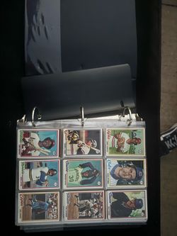 Vintage Baseball Cards in Binder