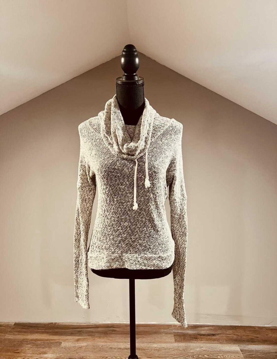 Gray Cowl Neck Sweater - Small