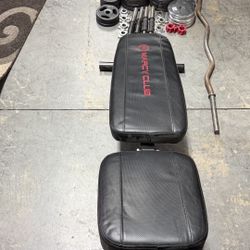 Adjustable Dumbbells + Bench Home Gym Set