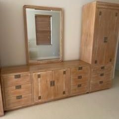 Henredon Bel Air Collection Dressar With Miror and Armoire  And 2 Nigh Stands 