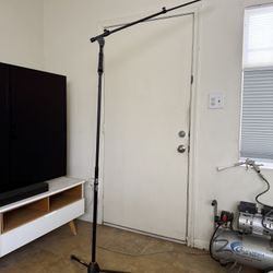 Hola! Music Mic Stand w/Adjustable Height for Home, Studio, Office or Stage Use One Hand Clutch