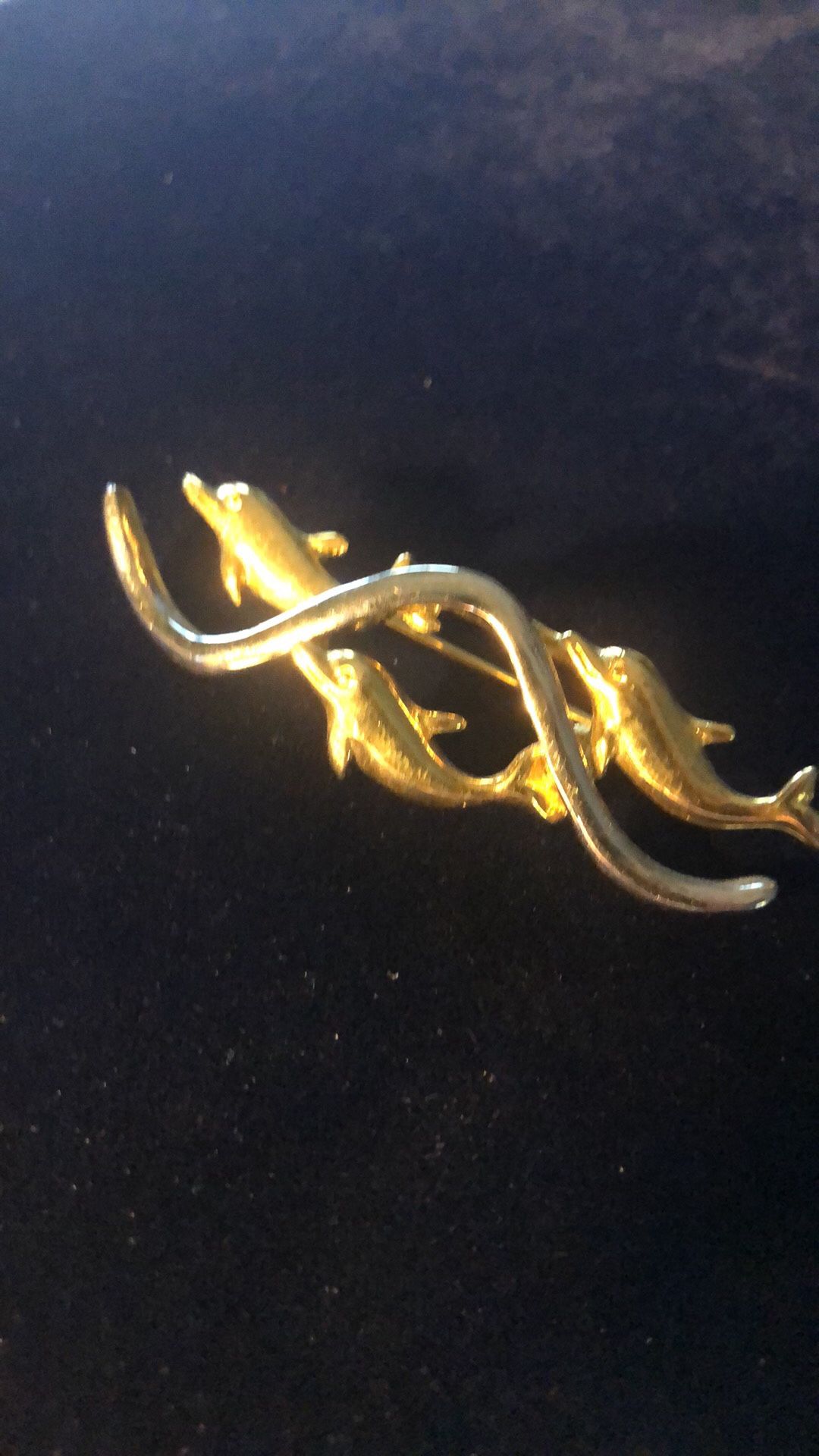 Dolphin And Waves Brooch