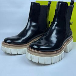 Gianni Bini GB Boots Lug Sole Booties in Black Size 8