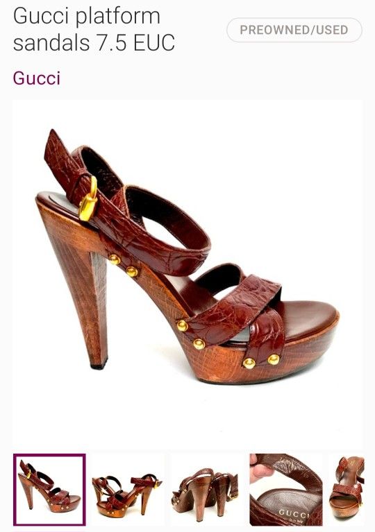 Gucci Solid Wood Heels