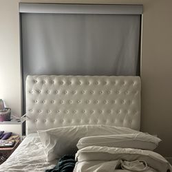 Queen Sized Quilted Ivory Bed Frame