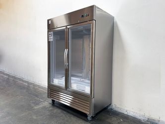 NSF 2 Glass Door Stainless Steel Commercial Refrigerator KR-49BG