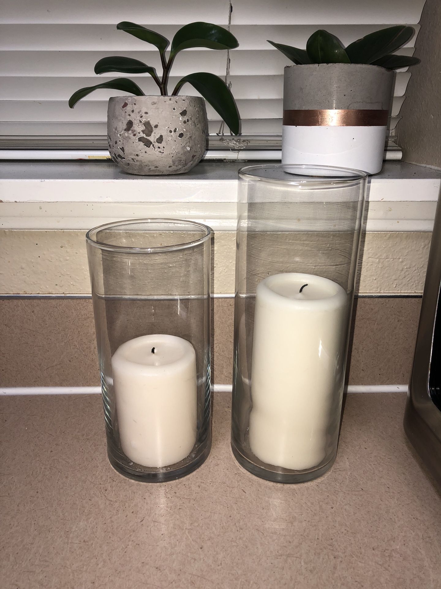 Vases with Ivory Candles