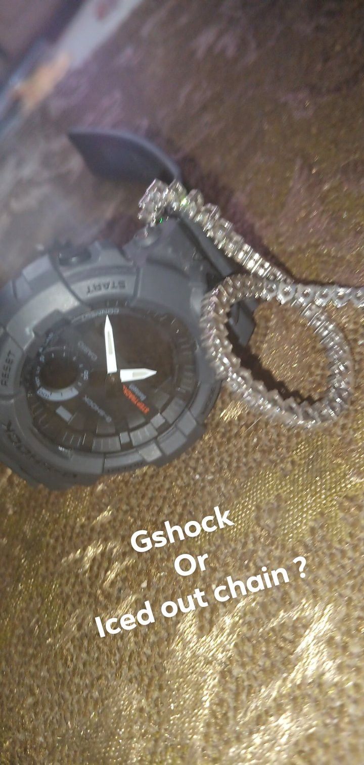 Gshock Watch & Icy Chain