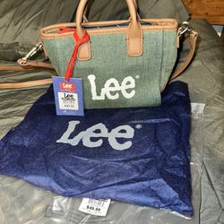 Brand New LEE green Denim Tote 