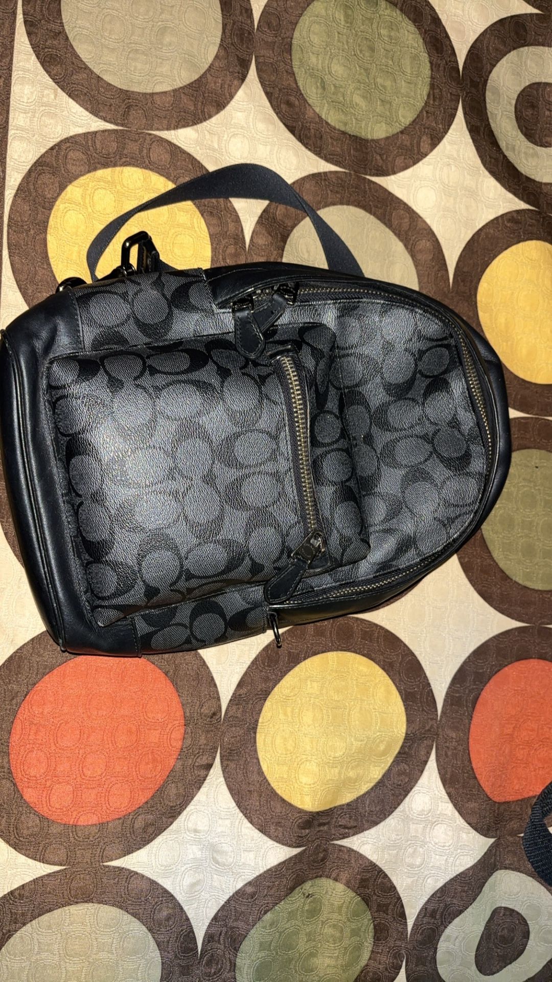 Black Leather Coach Bag