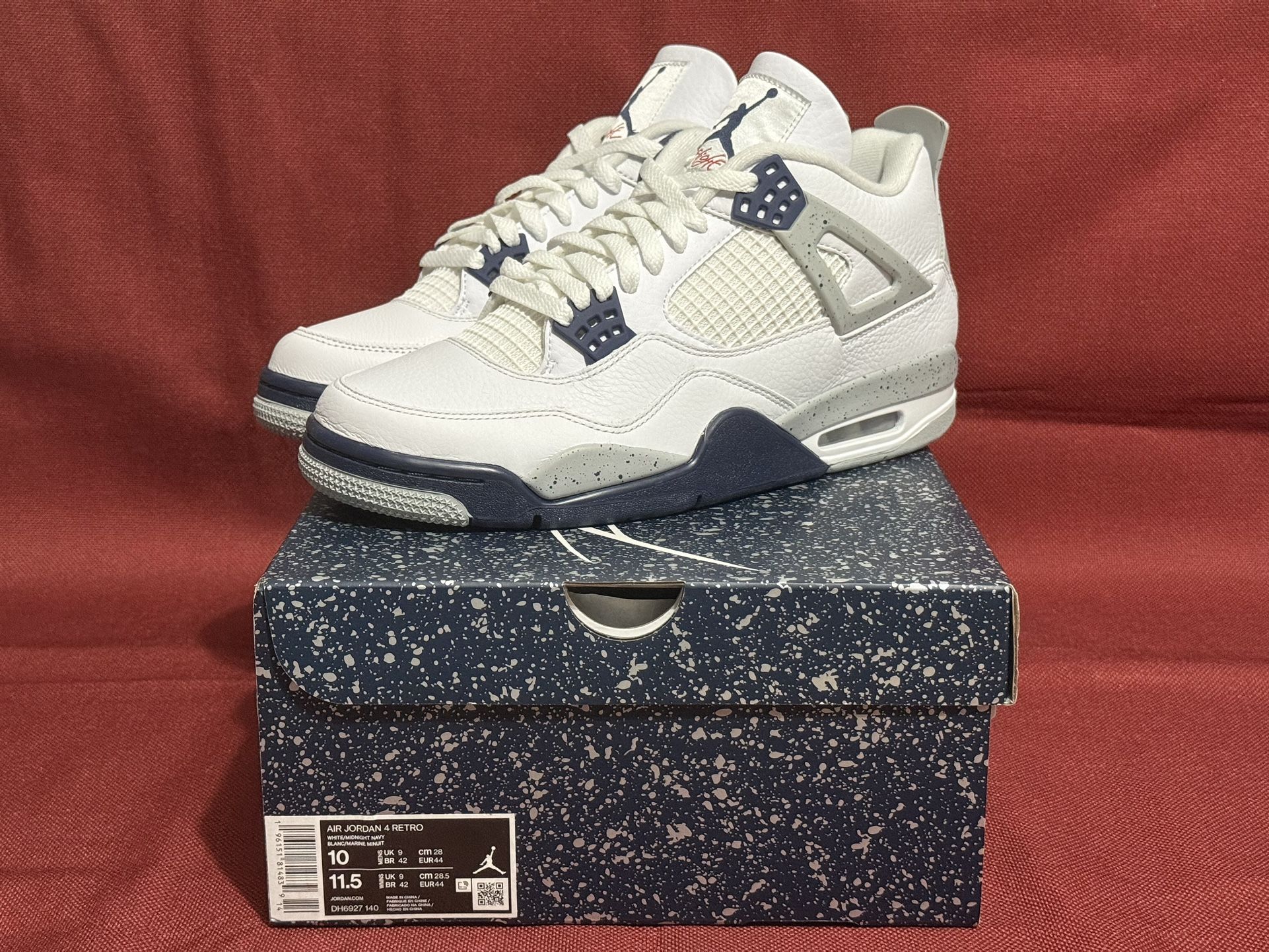 Size 10 — Air Jordan 4 Retro Midnight Navy (Brand New)