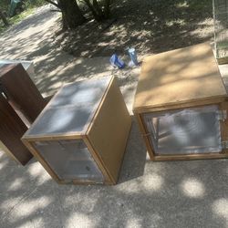 Animal cages, filing cabinets