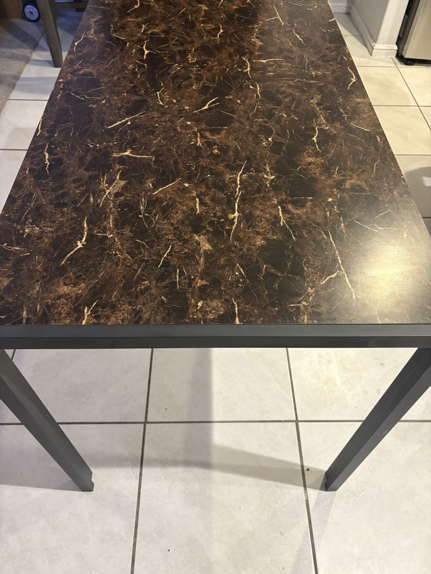 Laminated Faux Marble Dining Table