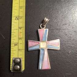 Silver Cross And Ring Set 