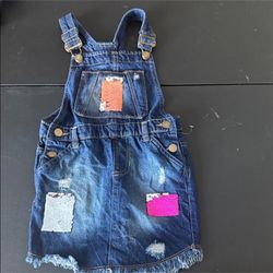 Denim Patchwork Kids Overalls