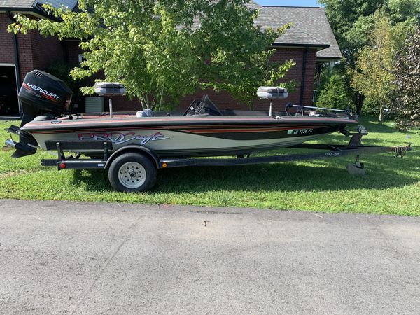 1996 pro craft 185 dual pro bass boat with trailer