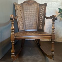 Gorgeous Vintage Cane Rocking Chair