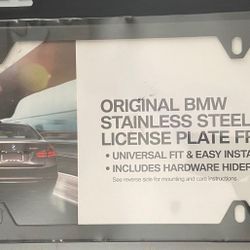 ORIGINAL BMW STAINLESS STEEL LICENSE PLATE FRAMENEW/ 