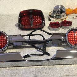 99 Harley Road King Rear Taillight Bar And Led Lights