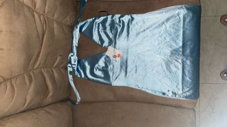 Blue Satin Dress