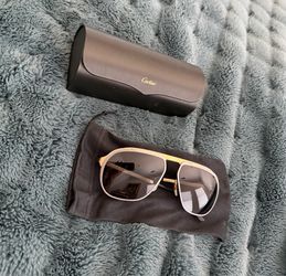 Cartier men’s gorgeous sunglasses gold and silver