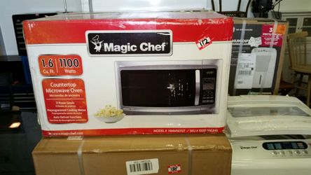 New 1.6 cu ft 1100 watts countertop microwave oven stainless steel