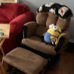 Rocking Chair With Matching Ottoman.  