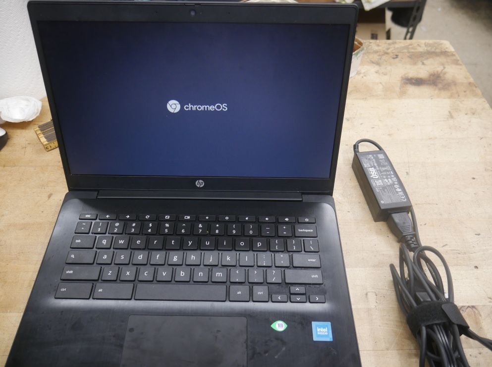 HP Chromebook 14 G7 With Charger used tested. tested. in a good working order.
