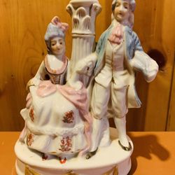 Antique STATUE / LAMP-BASE - Occupied Japan