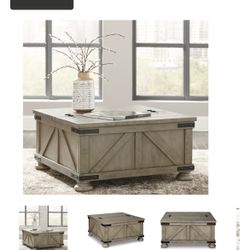 Coffee Table With Storage And 2 End Tables 