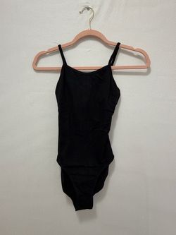 Women’s Black Lace Open Back Leotard XS | Adjustable Straps | No Snap Crotch