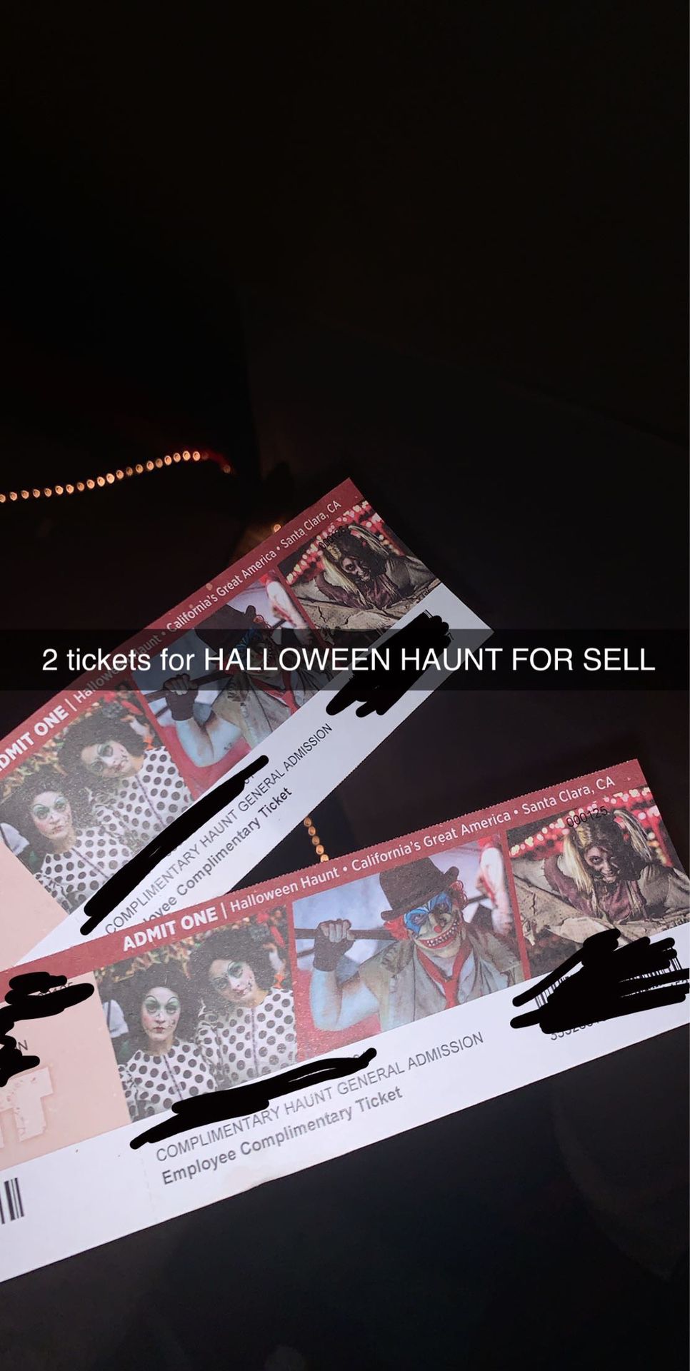 Halloween haunt tickets