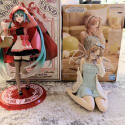 Hinana Ichikawa figure and Hatsune Miku Wonderland Figure ~ Little Red Riding Hood~